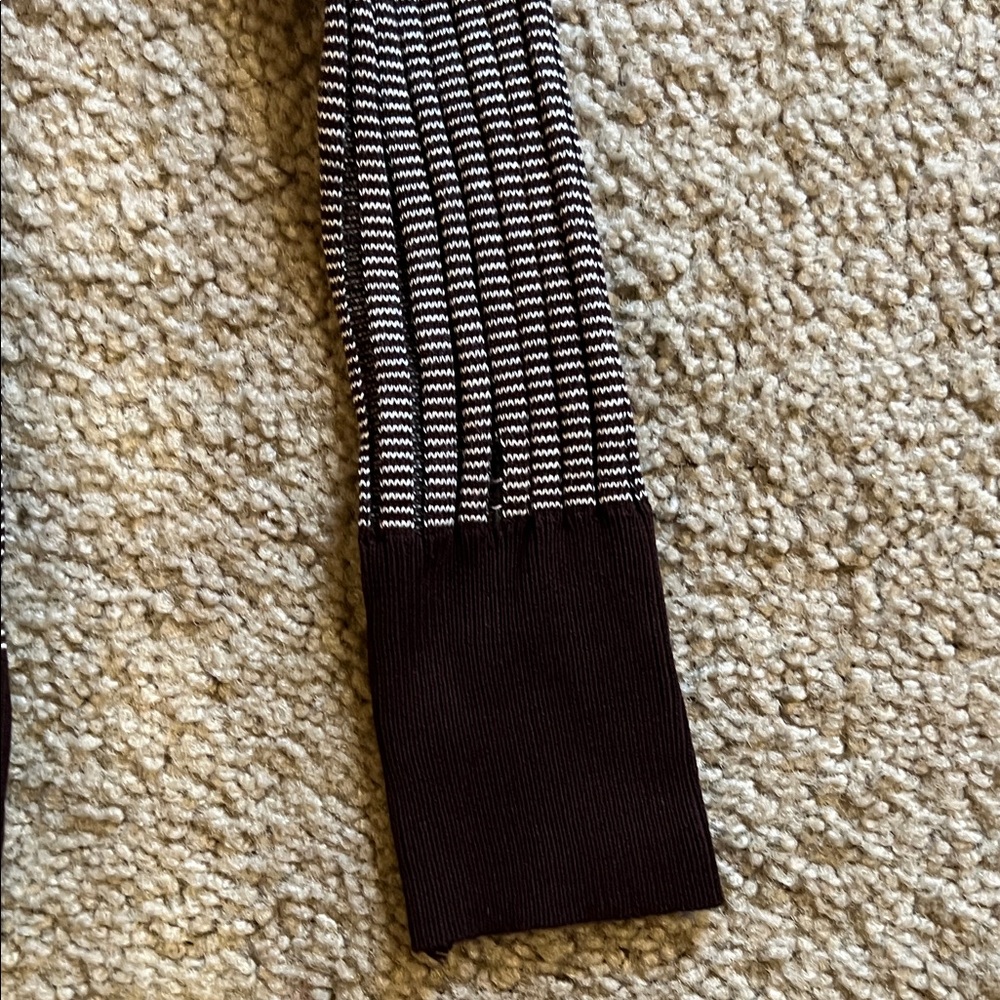 Striped V-Neck Sweater with Button Detail - Picture 3 of 7